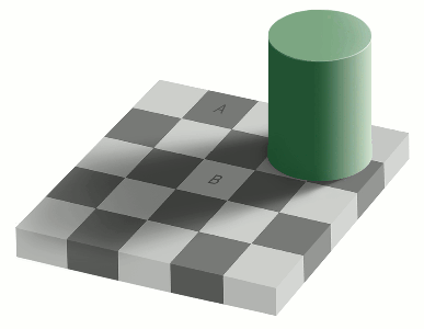 Grey square optical illusion.
